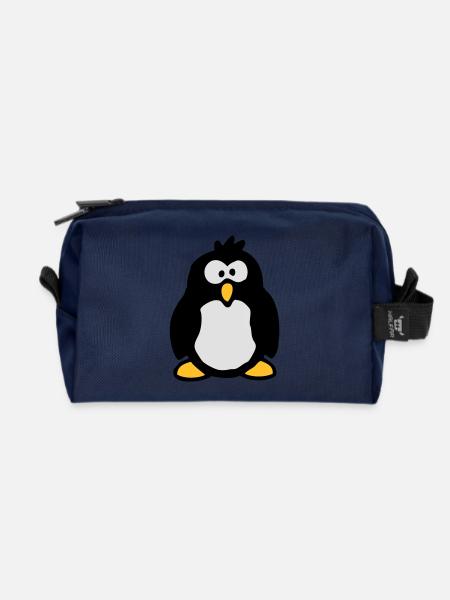 little_penguin - Recycled Toiletry Zip Bag - navy