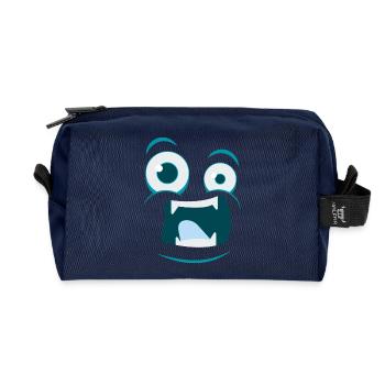MONSTER Funny Halloween Costume Gift Comic - Recycled Toiletry Zip Bag - navy - Front