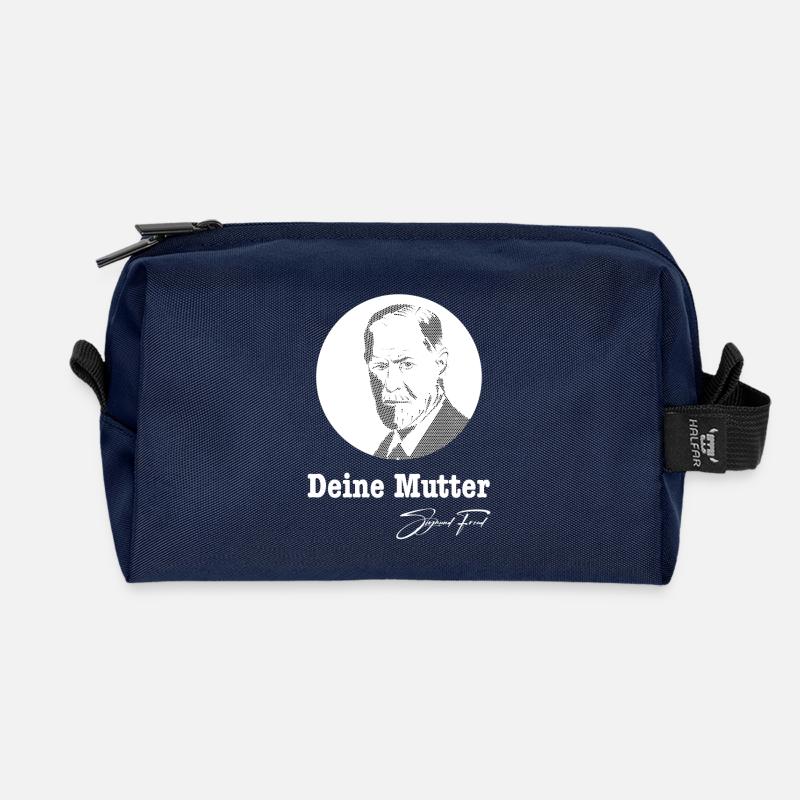 Deine Mutter Sigmund Freud - Recycelte Kulturtasche - Navy