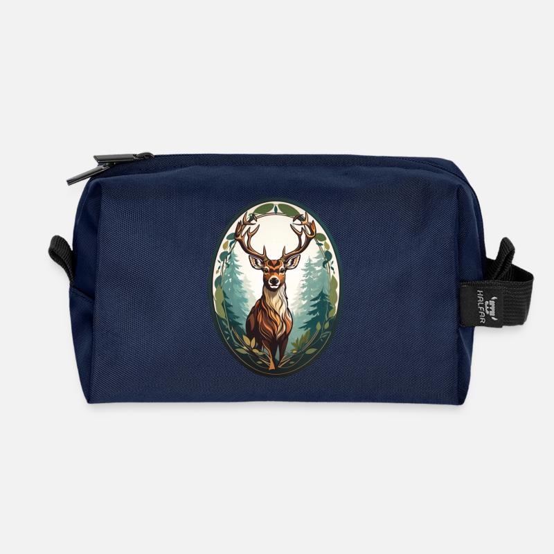 Hirsch - Recycelte Kulturtasche - Navy