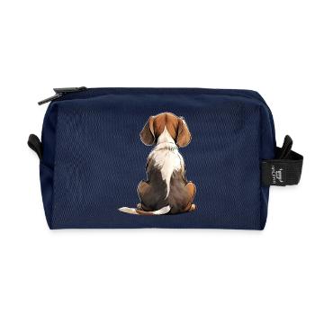 Beagle - Recycelte Kulturtasche - Navy - Vorne