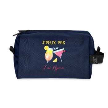 j'peux pas j'ai apero - Trousse de toilette en tissu recyclé - marine - Devant