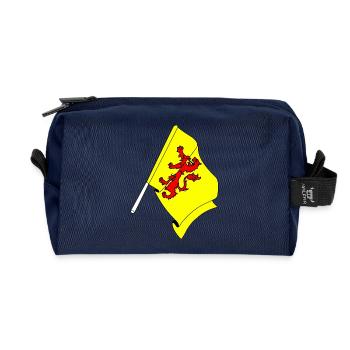 Drapeau de la province de Hollande méridionale - Trousse de toilette en tissu recyclé - marine - Devant