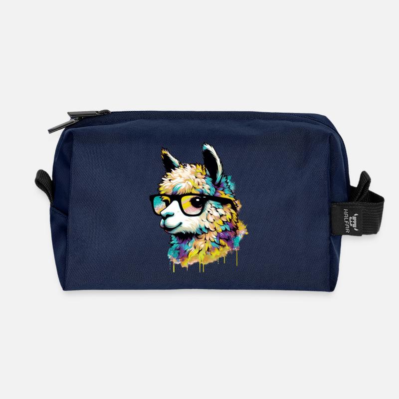 Alpaka - Recycelte Kulturtasche - Navy