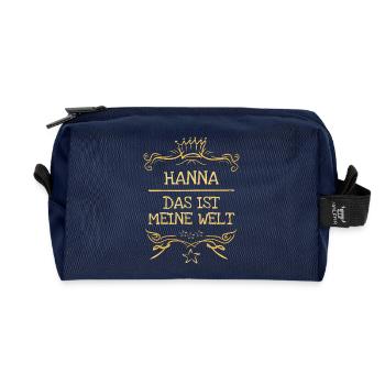 Hanna als Maedchenname - Recycelte Kulturtasche - Navy - Vorne