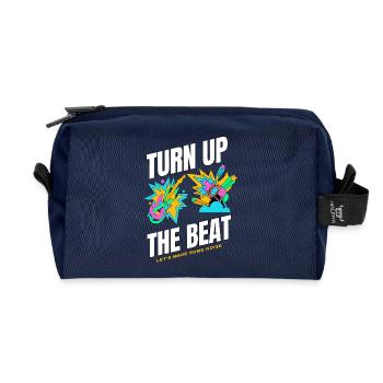 Turn Up The Beat Graphic Tee - Recycled Toiletry Zip Bag - navy - Front
