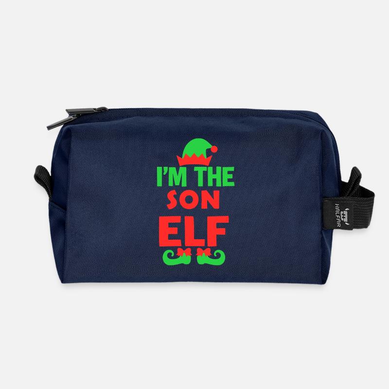 Im The Son Elf Christmas Tee - Recycled Toiletry Zip Bag - navy