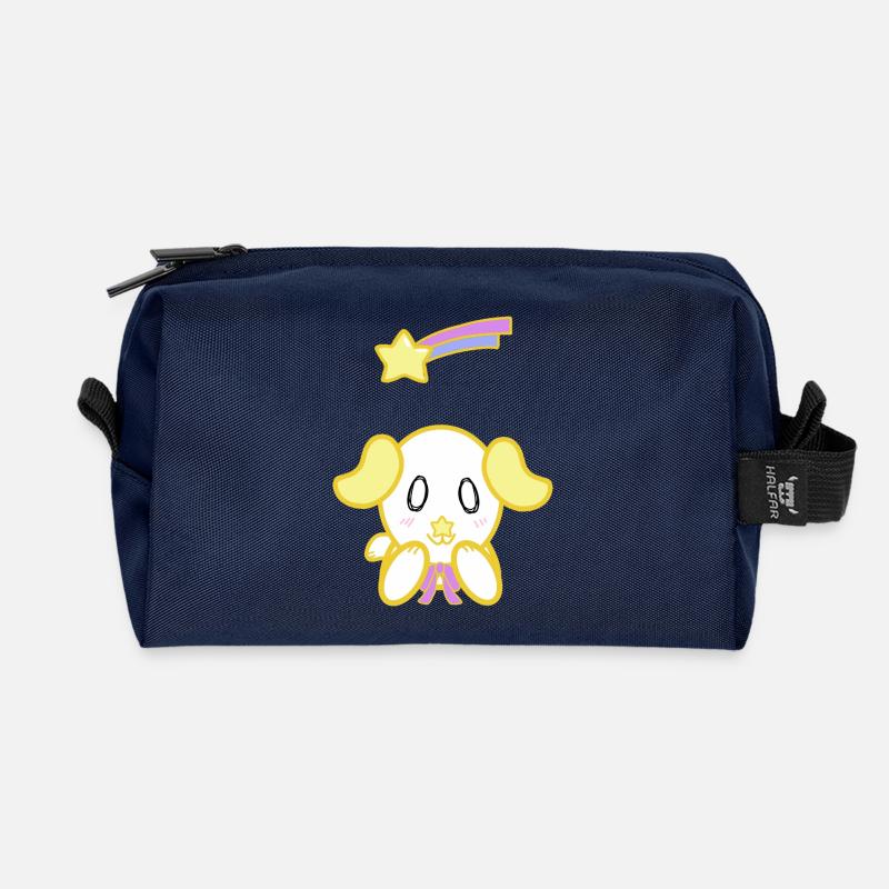 KawaiiDOGGOS – Twinkle "Sternschnuppe"-Druck - Recycelte Kulturtasche - Navy