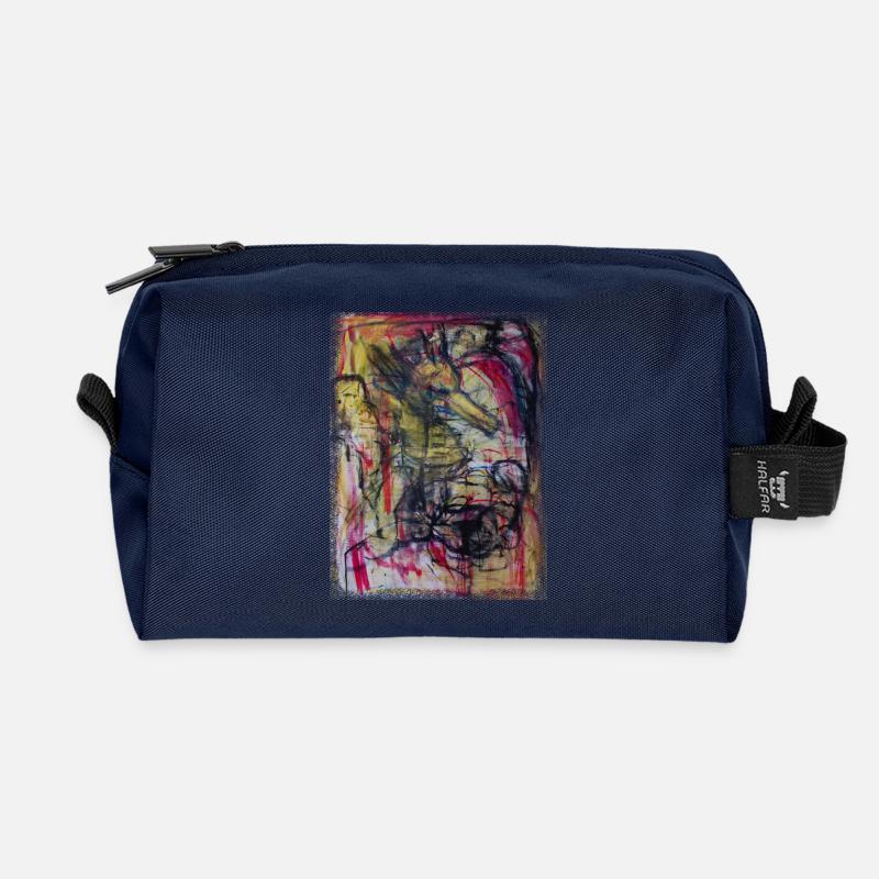 Seepferdchen - Recycelte Kulturtasche - Navy