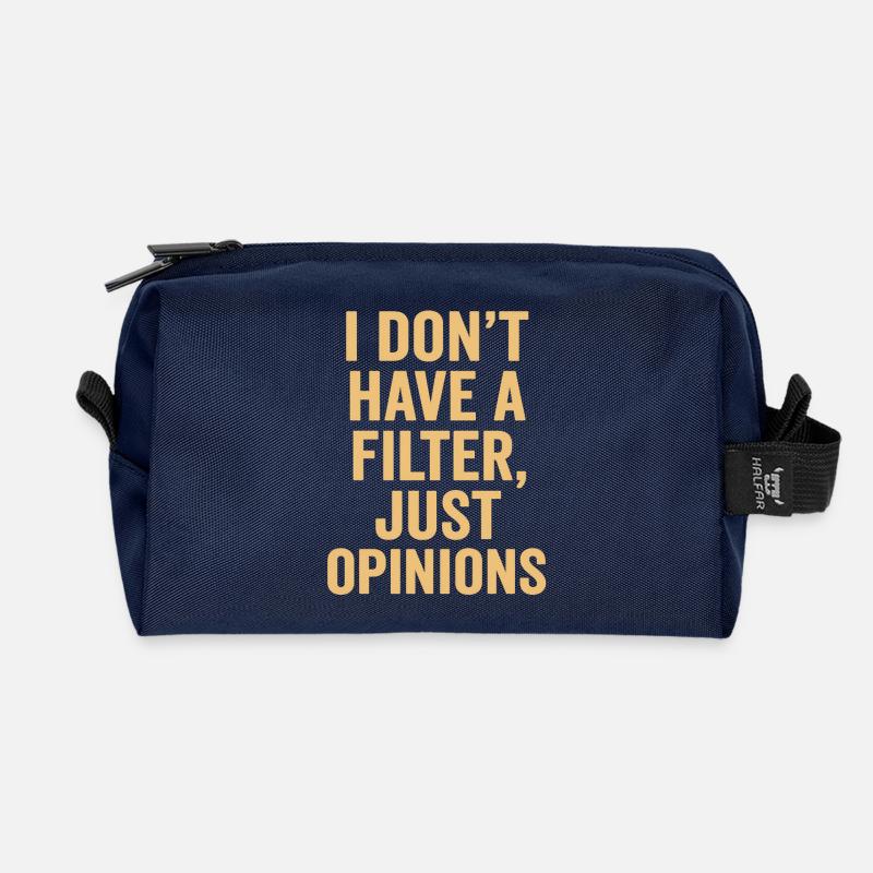 Kein Filter, nur Meinungen - Recycelte Kulturtasche - Navy