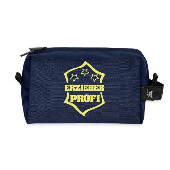 Work Educator - Recycled Toiletry Zip Bag - navy - Front