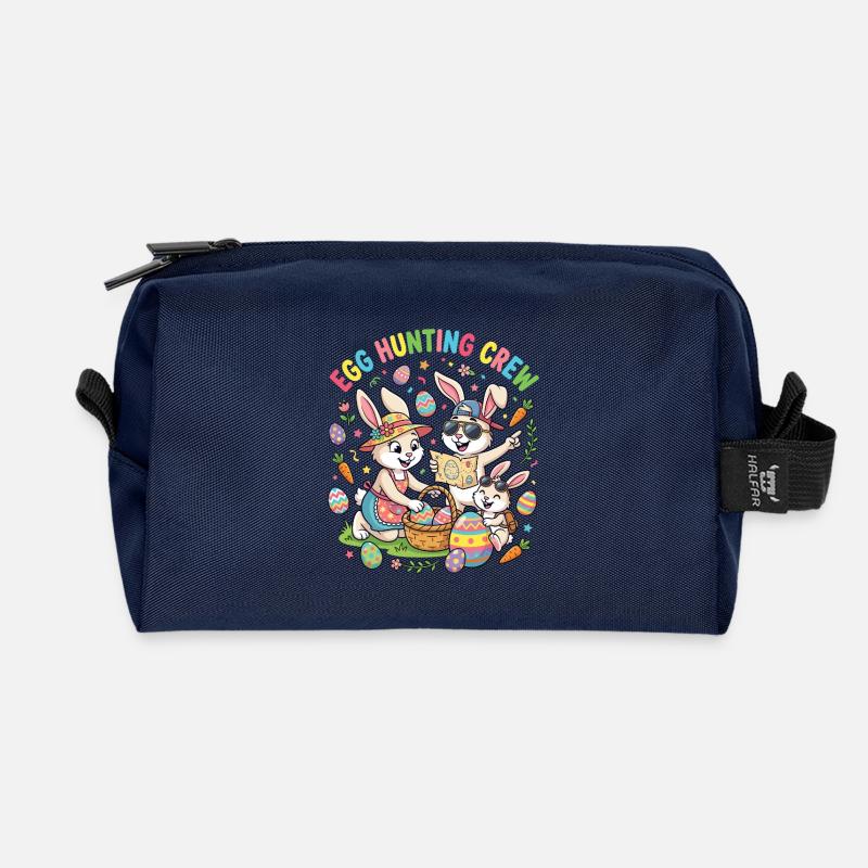 Famille Hoster Bunny - Collecteur d’œufs - Trousse de toilette en tissu recyclé - marine