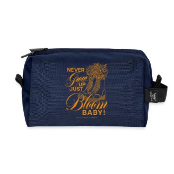 Never Grow Up Just Bloom Baby - Recycled Toiletry Zip Bag - navy - Front