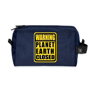 Planète Terre fermée - Trousse de toilette en tissu recyclé - marine - Devant