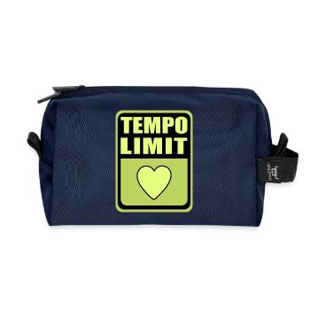 Tempolimit - Recycelte Kulturtasche - Navy - Vorne