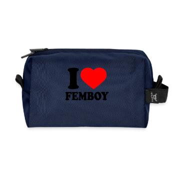 I love femboy - Recycelte Kulturtasche - Navy - Vorne
