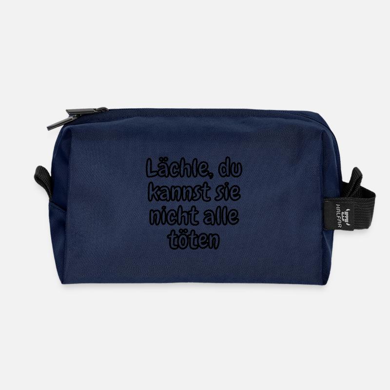 lustiges Spruch T-shirt – Dein Statement-Shirt - Recycelte Kulturtasche - Navy