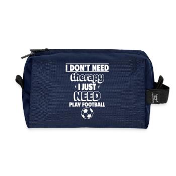Need to play football - Recycled Toiletry Zip Bag - navy - Front
