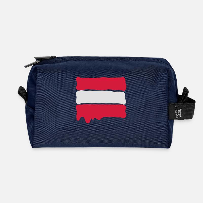 Runny paint flag Austria - Recycelte Kulturtasche - Navy