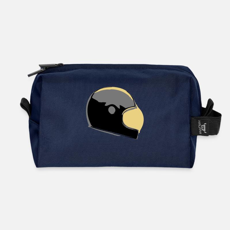 Retro Caferacer Helm - Recycelte Kulturtasche - Navy