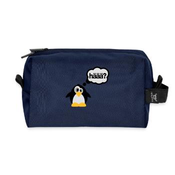 Penguins - Haaa? - Trousse de toilette en tissu recyclé - marine - Devant