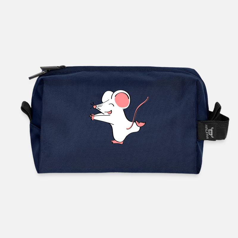 Mäusepaar Teil 1 - Recycelte Kulturtasche - Navy