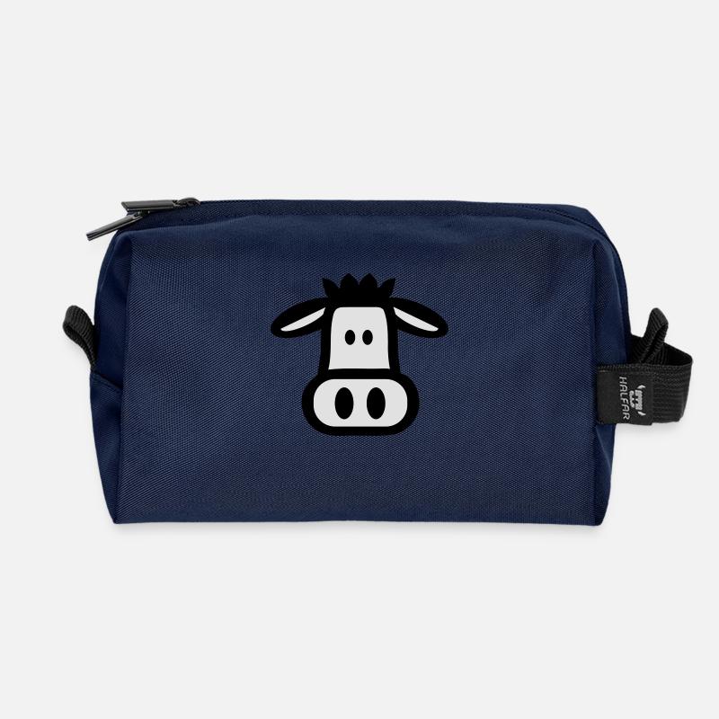 Kuh - Recycelte Kulturtasche - Navy