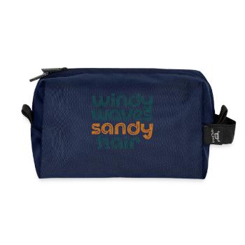 windy waves - Recycelte Kulturtasche - Navy - Vorne