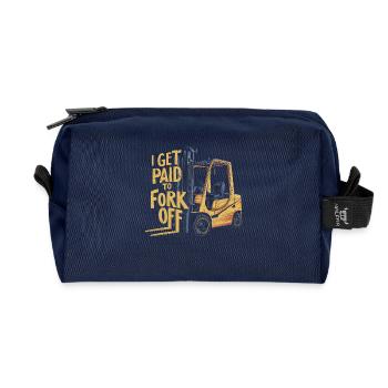 Je suis payé pour le forking ! - Trousse de toilette en tissu recyclé - marine - Devant