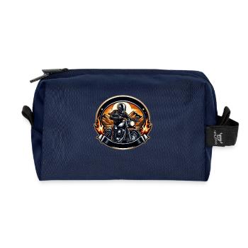 Logo de moto - Trousse de toilette en tissu recyclé - marine - Devant