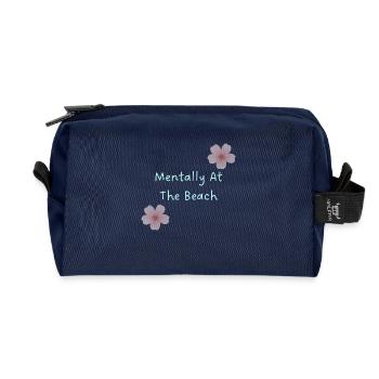 Mental am Strand – Dreamy Summer Soft Girl - Recycelte Kulturtasche - Navy - Vorne