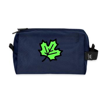 Maple Leaf Leaf Autumn Icon - Recycled Toiletry Zip Bag - navy - Front