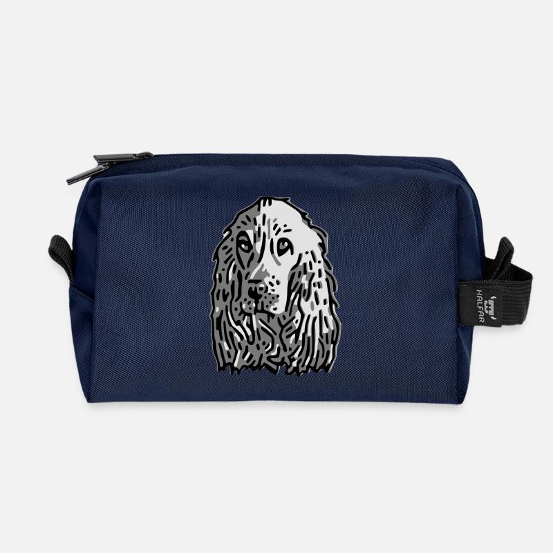 cocker - Recycelte Kulturtasche - Navy