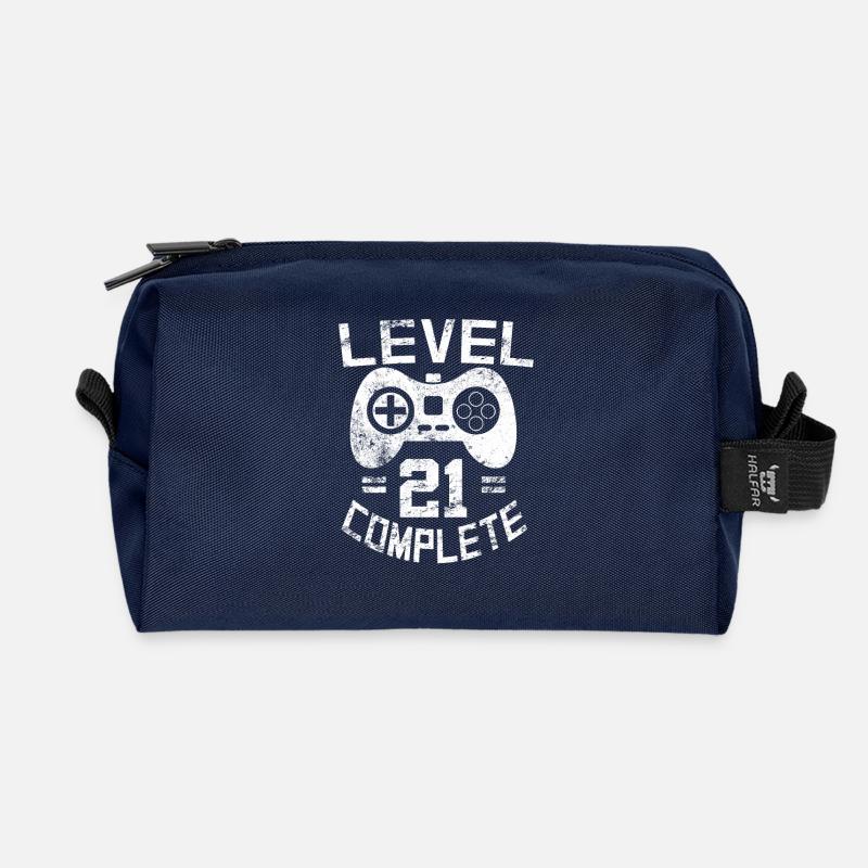Level 21 Complete - Recycled Toiletry Zip Bag - navy