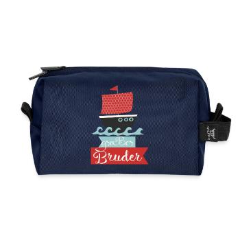 großer Bruder Schiff - Recycelte Kulturtasche - Navy - Vorne