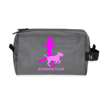 Running team - Recycled Toiletry Zip Bag - anthracite - Front