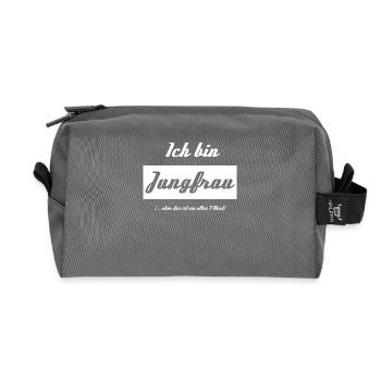 Jungfrau - Recycelte Kulturtasche - Anthrazit - Vorne
