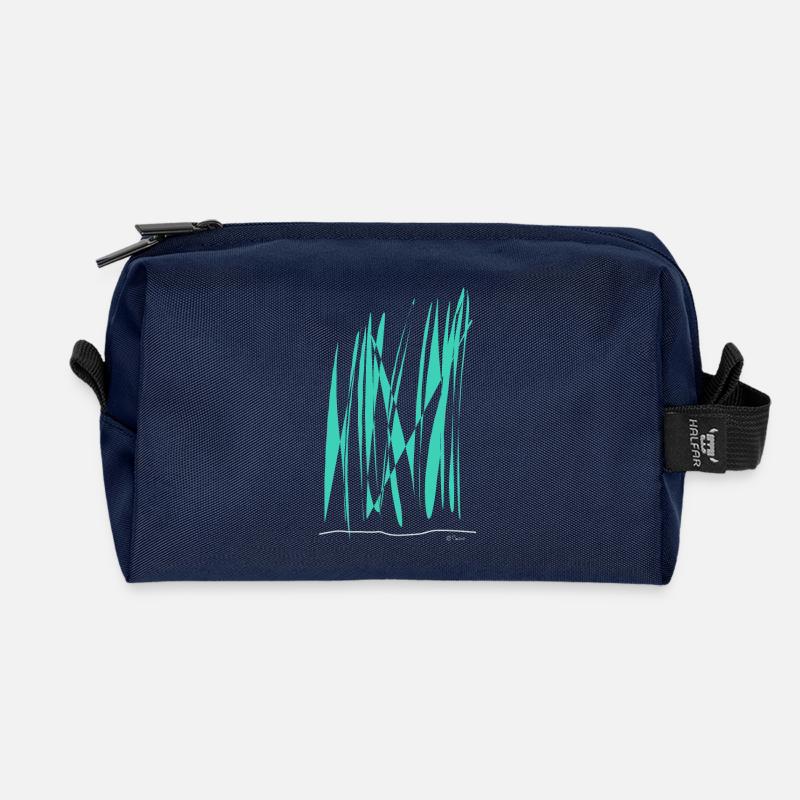 Line color - Recycelte Kulturtasche - Navy