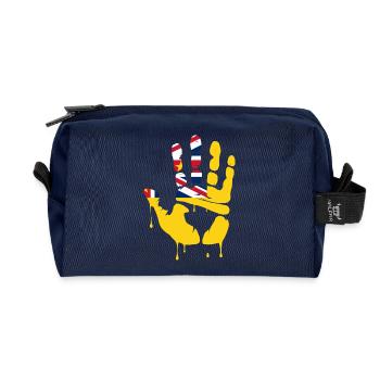 Gib mir Fünf Niue - Recycelte Kulturtasche - Navy - Vorne
