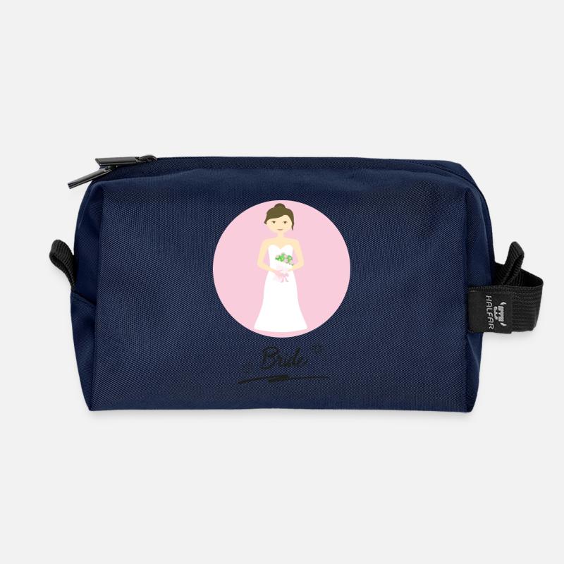 bride - Recycled Toiletry Zip Bag - navy