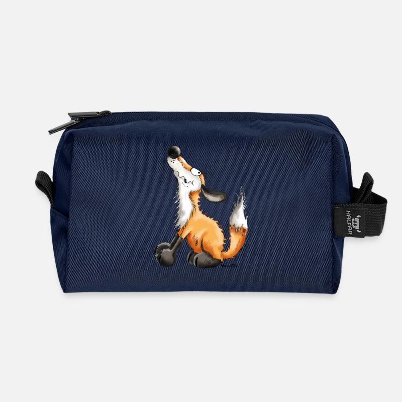 Lustiger Fuchs - Fox - Tiere - Comic - Fun - Art - Recycelte Kulturtasche - Navy