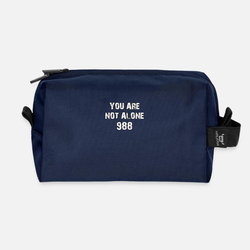 Du bist nicht allein 988 - Recycelte Kulturtasche - Navy