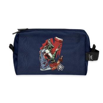 Peintres, vernisseurs, artistes, artisans - Trousse de toilette en tissu recyclé - marine - Devant