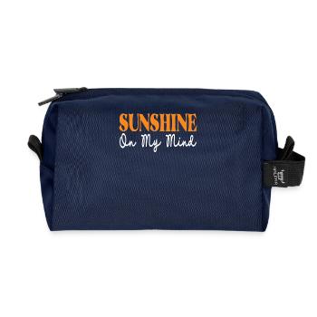 Sunbeams Inspiration Saying - Recycled Toiletry Zip Bag - navy - Front