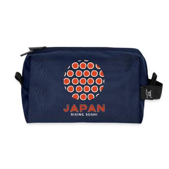 Sushi levant (foncé) - Trousse de toilette en tissu recyclé - marine - Devant