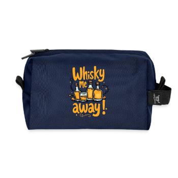 WHISKY ME AWAY! WHISKEY - Recycled Toiletry Zip Bag - navy - Front