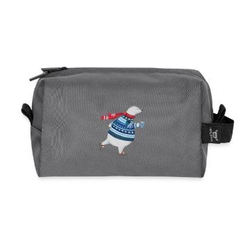 Schlittschuh laufen - Recycelte Kulturtasche - Anthrazit - Vorne