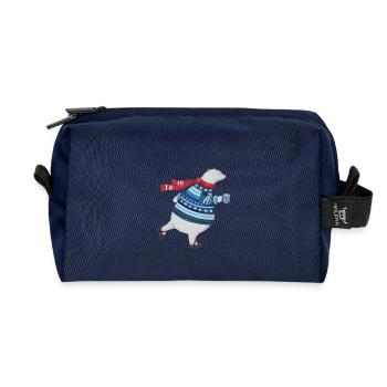 Schlittschuh laufen - Recycelte Kulturtasche - Navy - Vorne