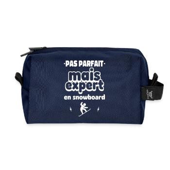 expert en snowboard - Trousse de toilette en tissu recyclé - marine - Devant