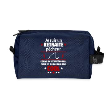 Je suis un retraité pêcheur plus cool, retraite - Trousse de toilette en tissu recyclé - marine - Devant